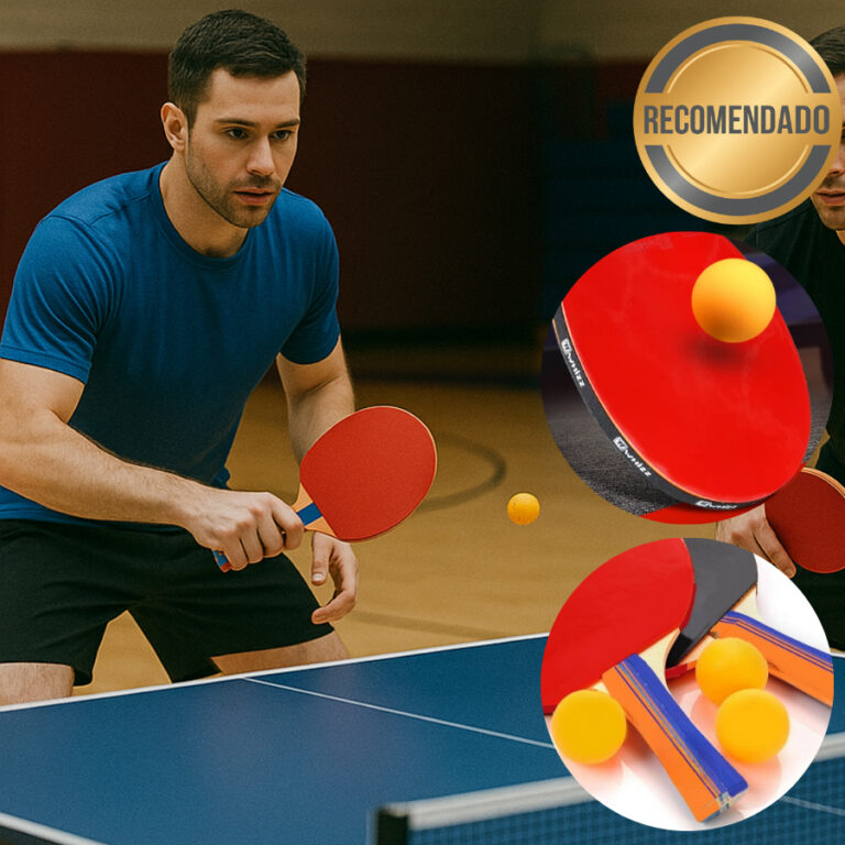 Kit Ping Pong Madeira Profissional Tênis de Mesa 