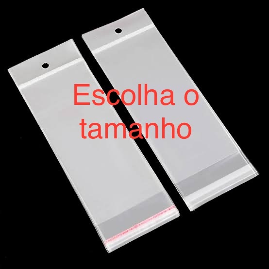 Saco Adesivado Pacote Com 100 Unidades Com Lapela