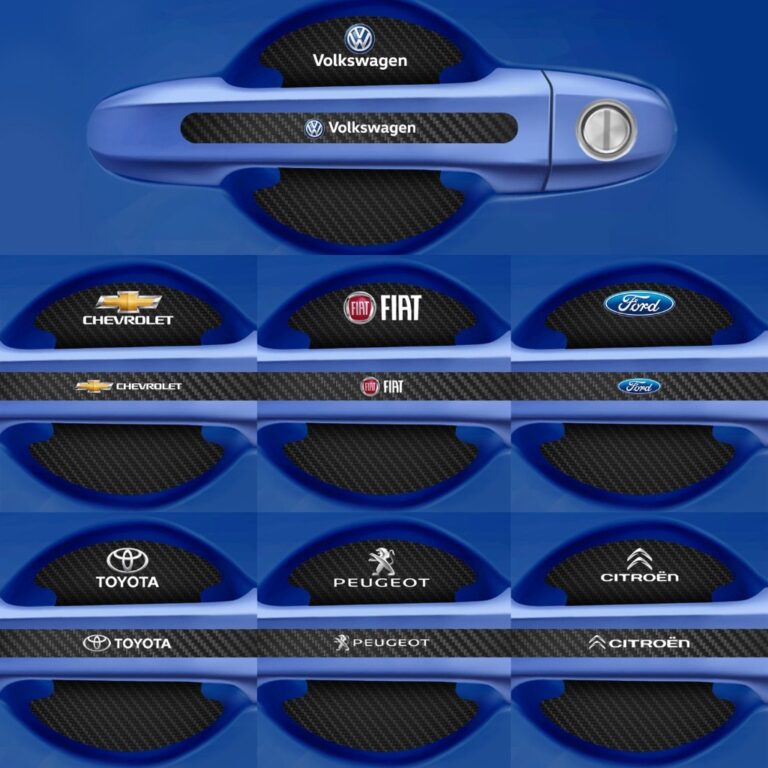 Kit 8 Peças Adesivo Protetor Maçaneta de Porta F