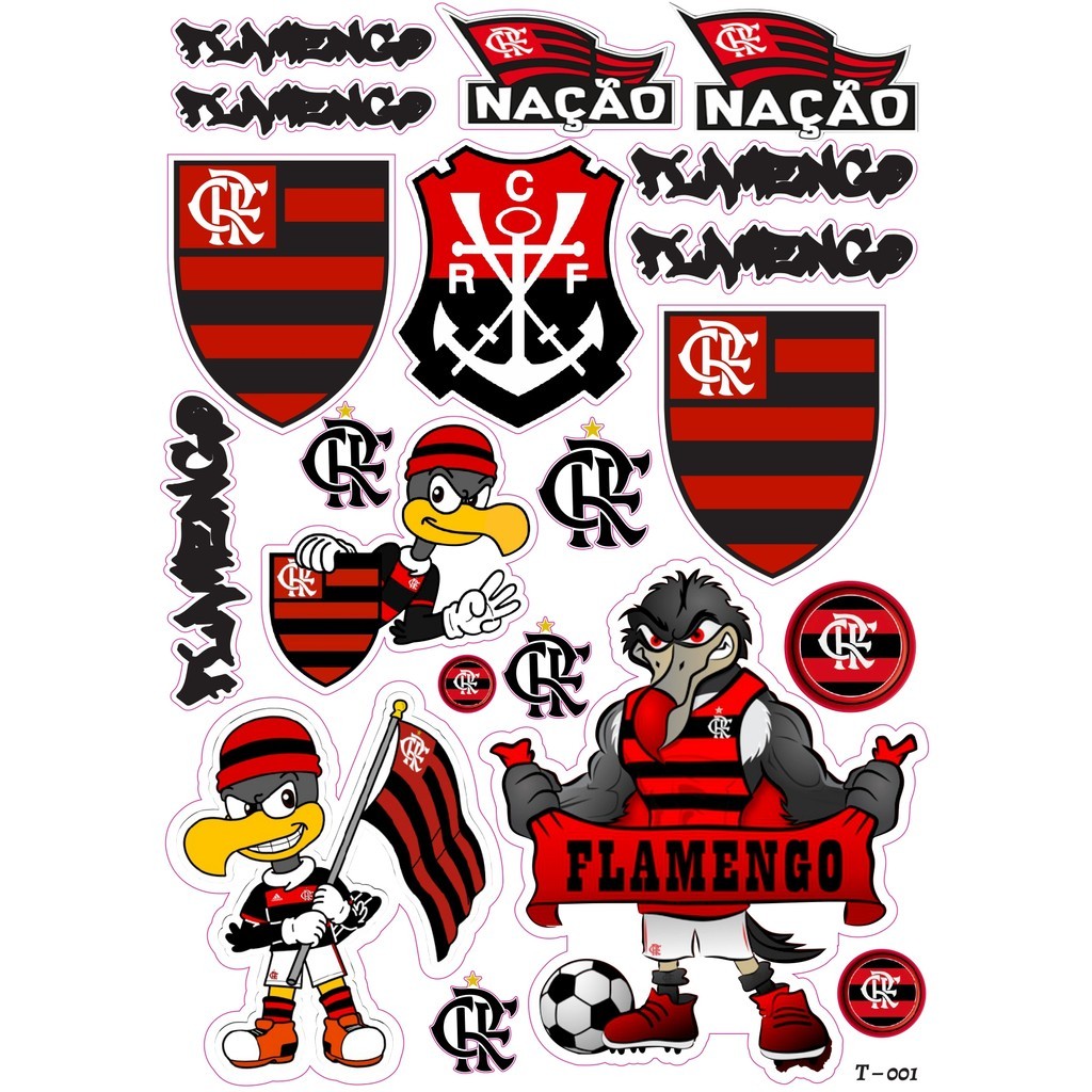 Cartela De Adesivos Personalizados Time – Futebol Carro Moto Bike Motocross Caminhão Super Qualidade