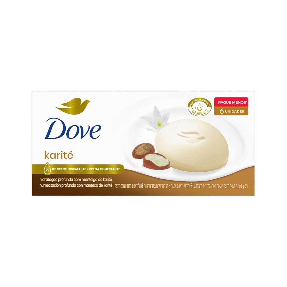 Sabonete Dove Barra C/6 Karite E Baunilha 90G Especial