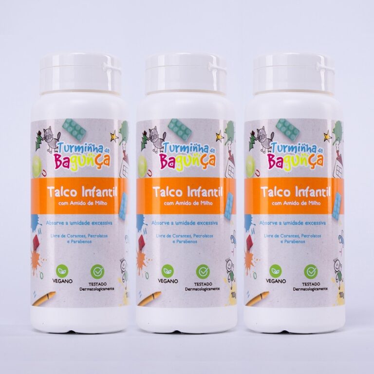 Kit 03 Talcos Infantil TURMINHA DA BAGUNÇA 100 gr