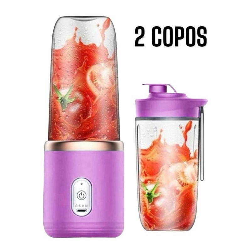 400ML 6 Lâminas Espremedor Elétrico Mini Liquidificador Portátil De Suco De Alimentos Misturador Lei