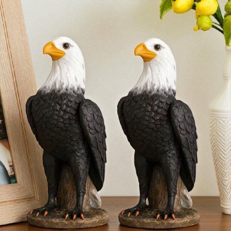 Kit 2 Gavião Águia De Gesso  Decorativa Casa Jar