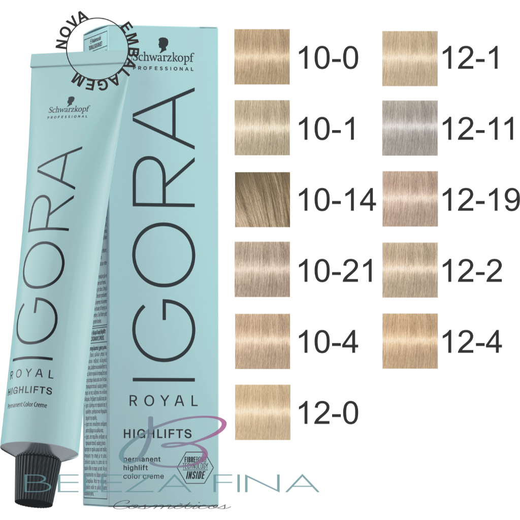 Igora Highlifts superclareadoras 60g Schwarzkopf Professional – escolha 12-0 10-0 12-1 10-1 12-4 12