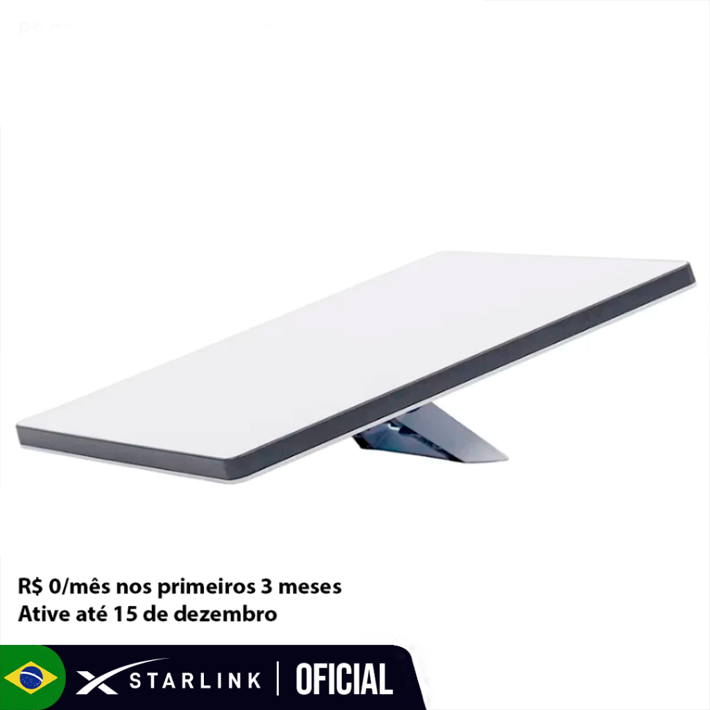 Kit Starlink Mini Internet via satélite Original Oficial 1 Ano de Garantia no Brasil Nacional Bivolt