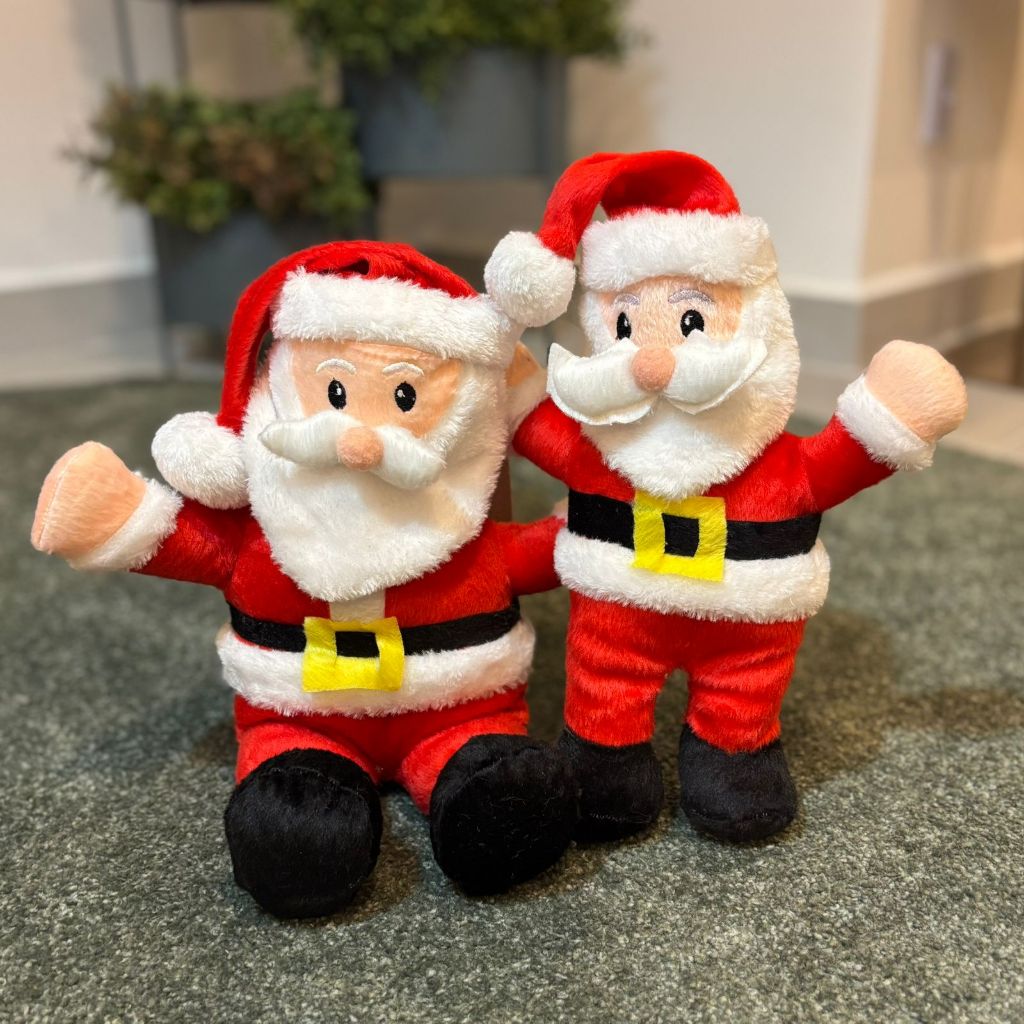 Papai Noel de Pelúcia 37cm e 30cm  Enfeite Natalino Decorativo Macio Presente de Natal