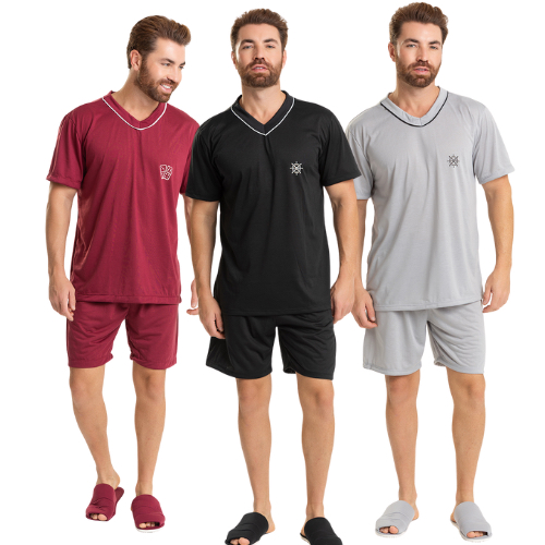 Promoção Pijama Masculino Curto de Calor  Conjun