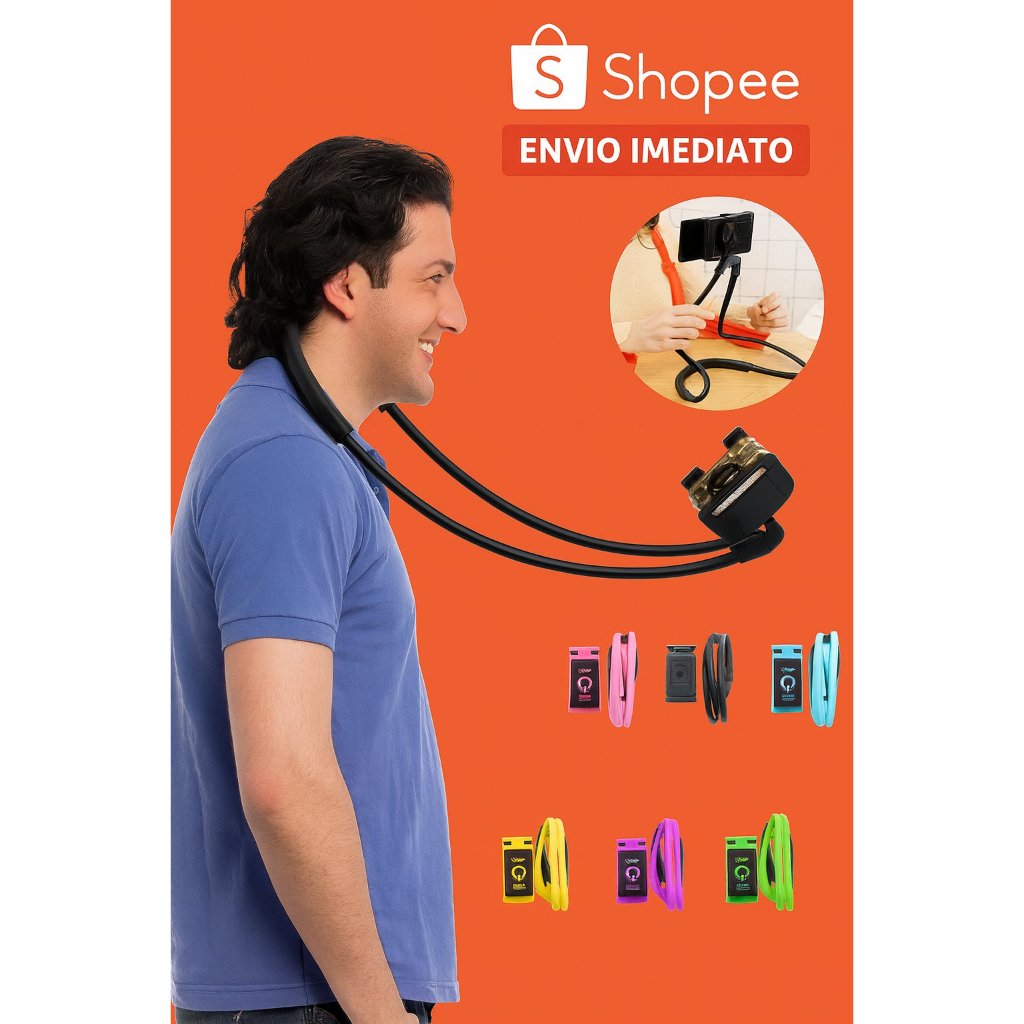 Suporte de Celular para Pescoço Mesa Flexivel Articado MS212