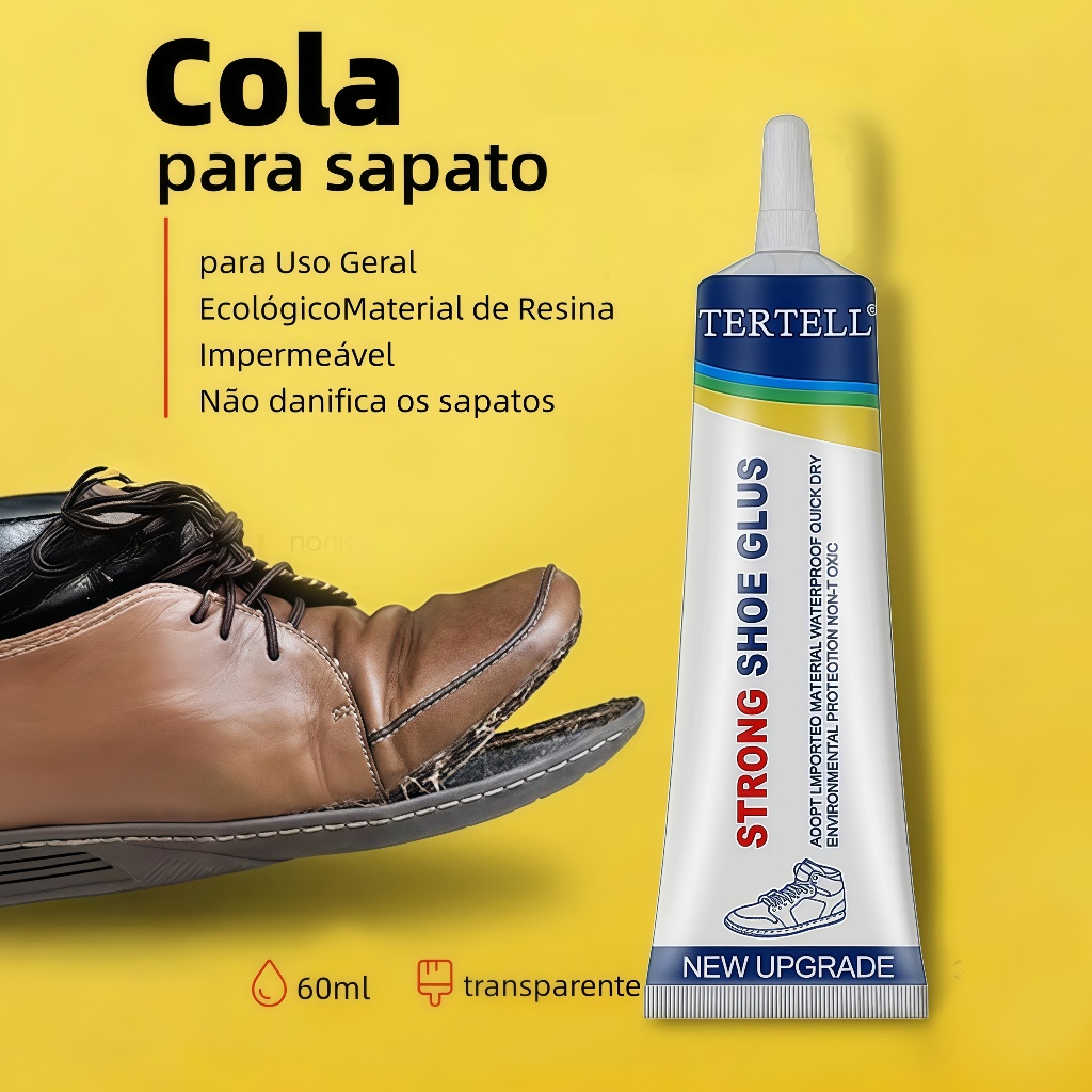 Cola Forte para Sapatos – Reparo Rápido para Todos os Tipos de Calçados