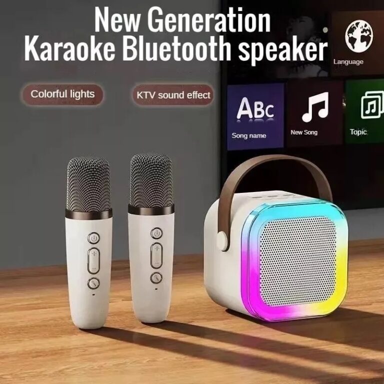 K12 Alto-falante Bluetooth Karaoke com Microfone, 