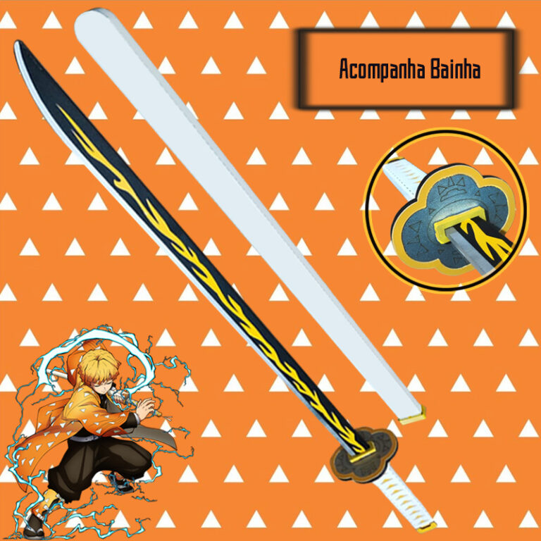 Espada de Brinquedo Nichirin em Madeira Demon Slay