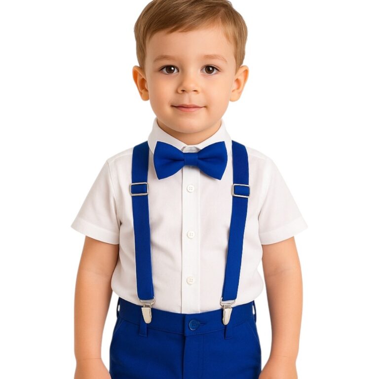 Kit Suspensório + Gravata Borboleta Infantil Casa