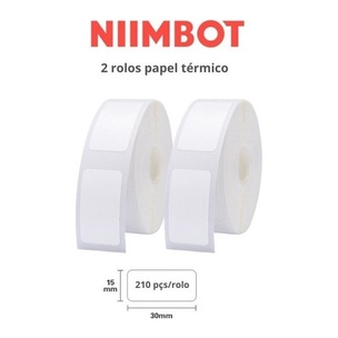 2 Rolos Papel Etiqueta Niimbot D110 D101 D11 15x30