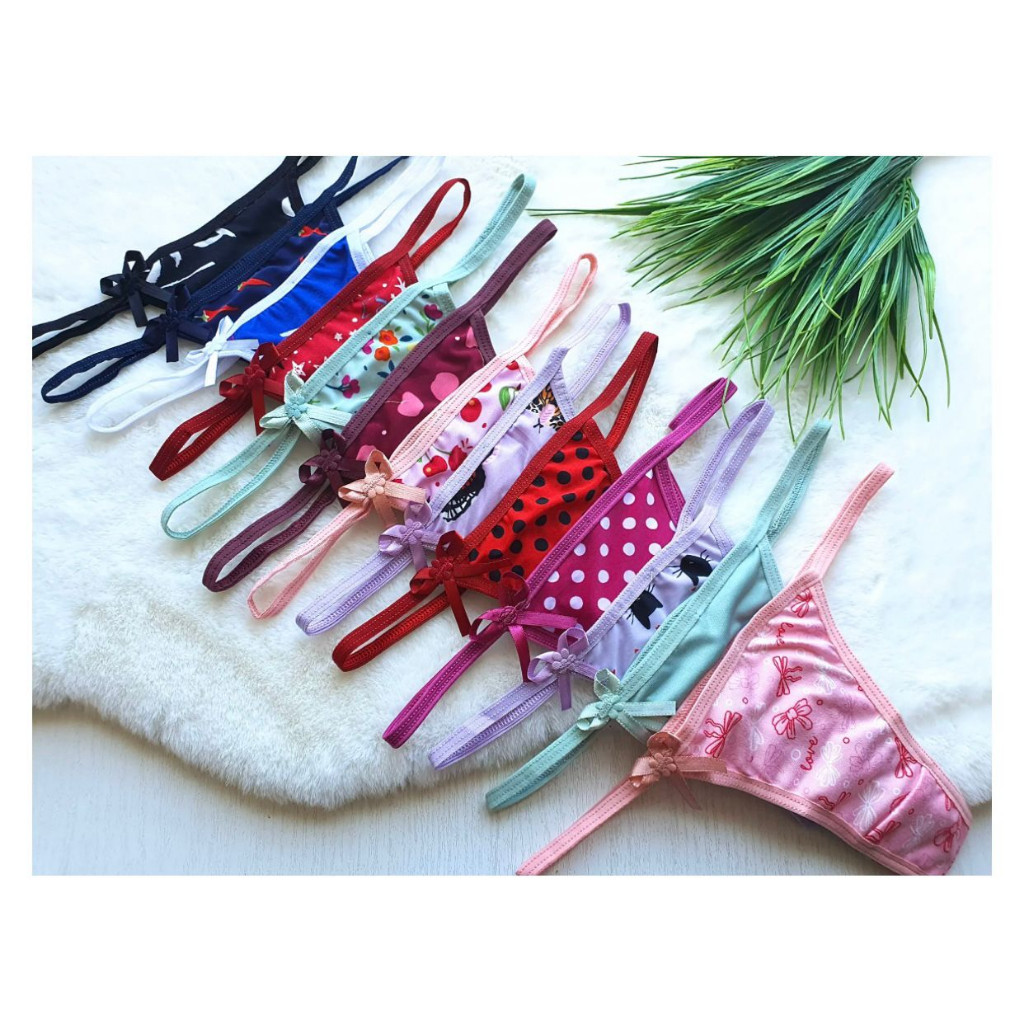 Kit 5 Tanguinhas Fio Dental Calcinha Tanga Lingerie