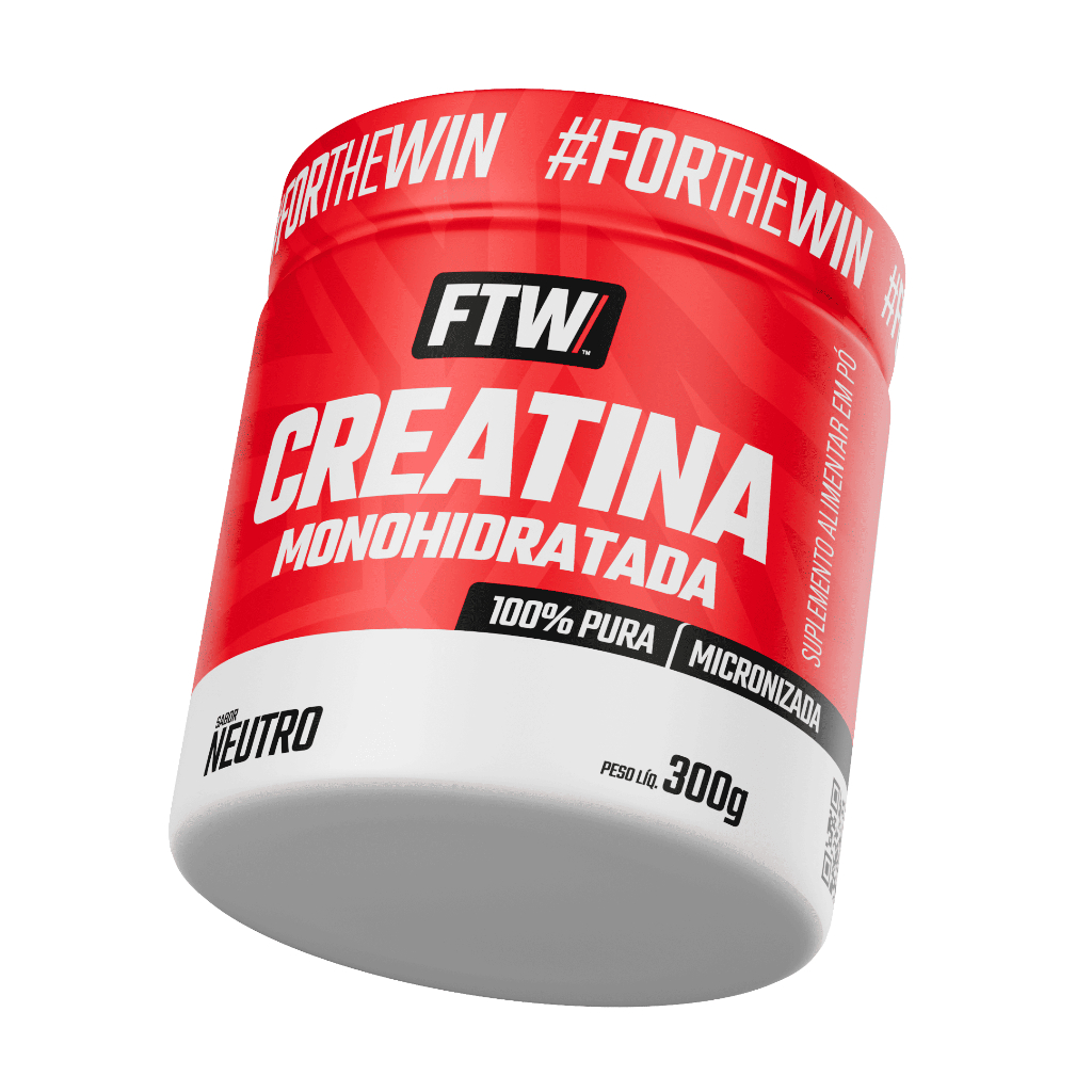 FTW Creatina Monohidratada Pote 300g 100% Pura – Energia, Força e Resistência – Absorção Rápida