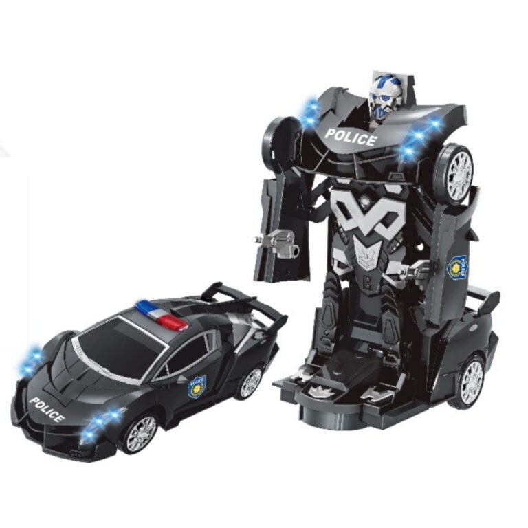Carrinho Super Robô Policia Transformes a Pilha C