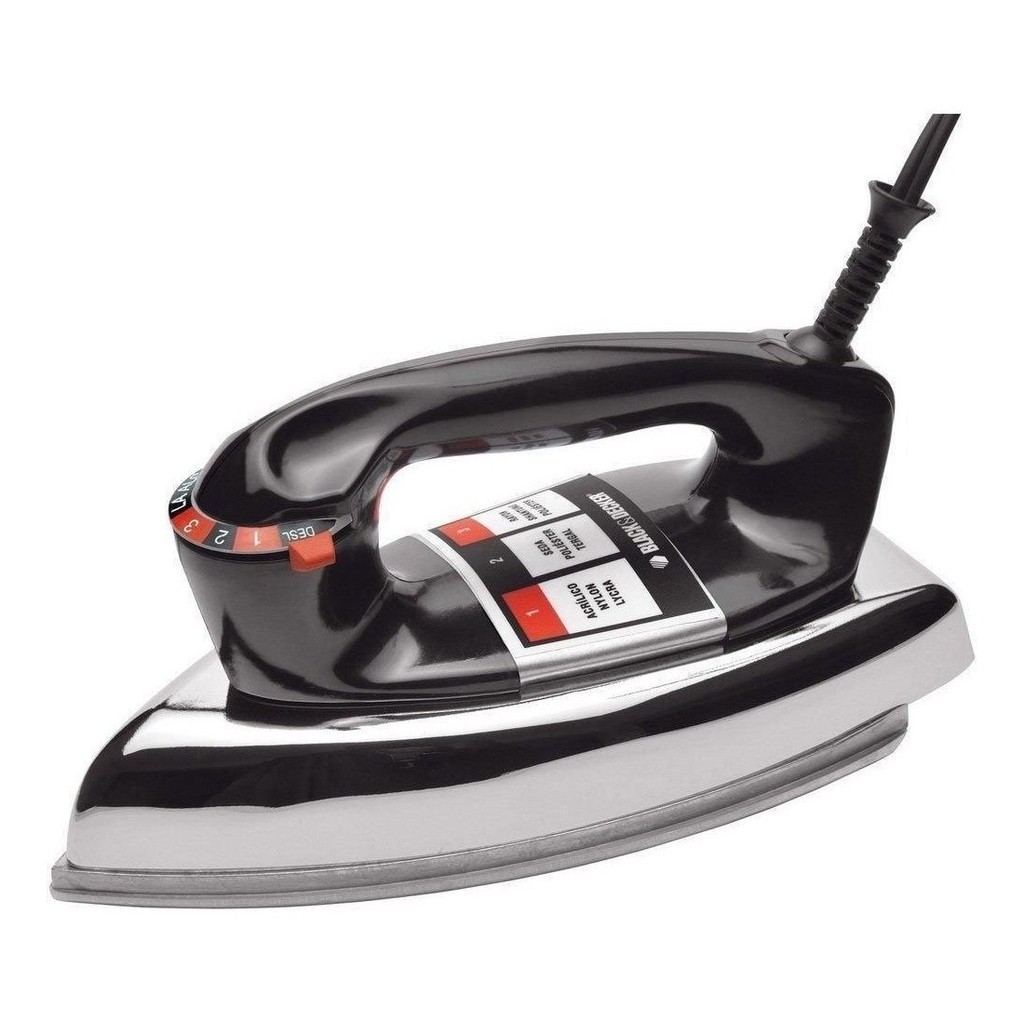 Ferro de Passar Roupa a Seco Black Decker VFA1110TM2 Base de Alumínio 110V 2 Anos de Garantia + NF