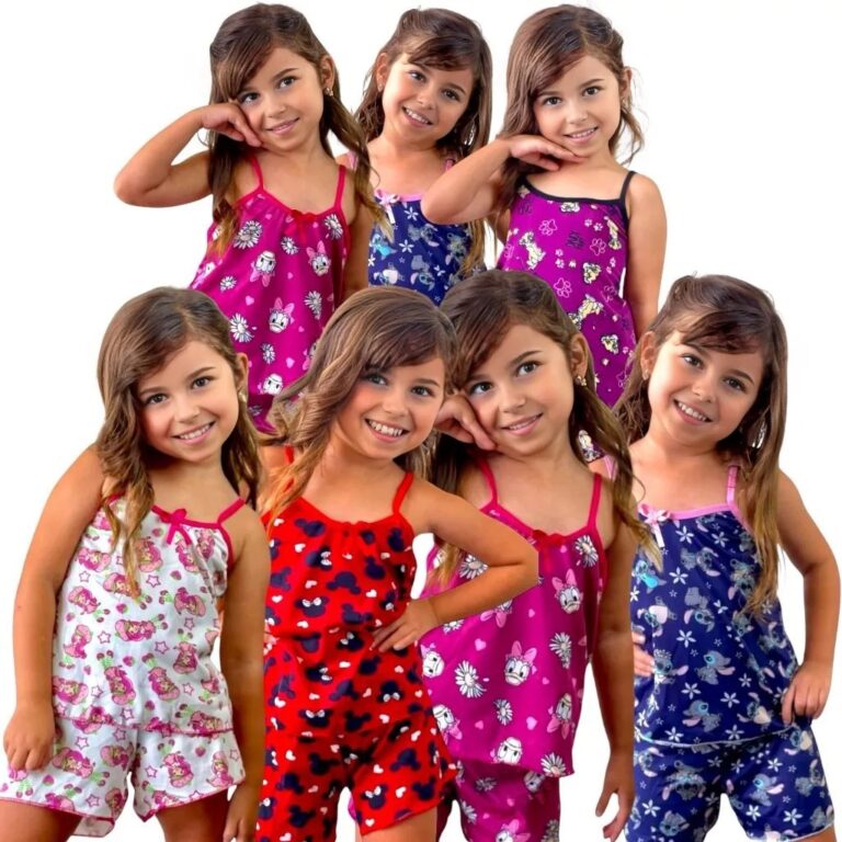 Pijama Infantil Baby Doll Estampado com Short Roup