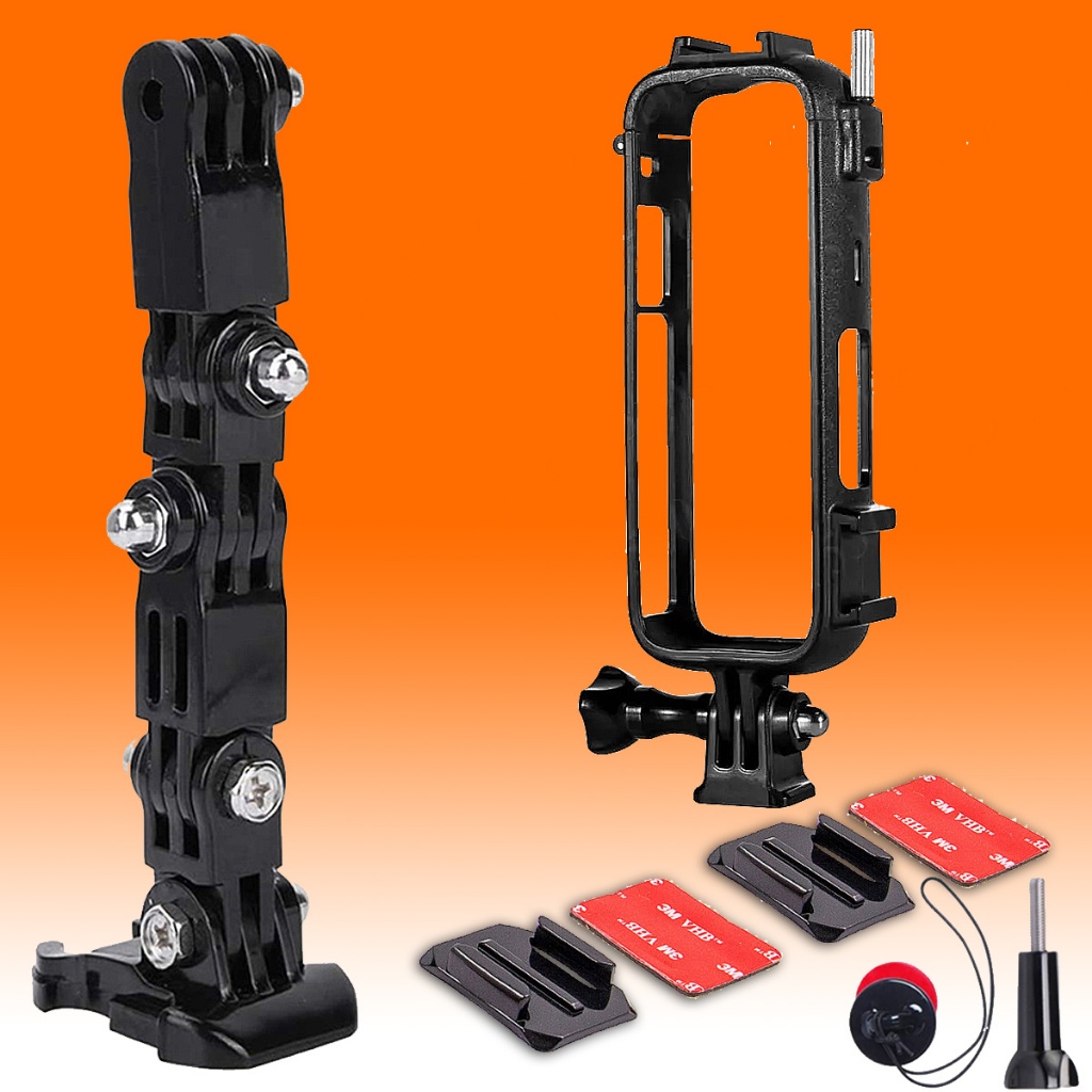 Capa Protetora Câmera Insta360 X4 + Suporte Capacete Articulado ( Moto Bike )