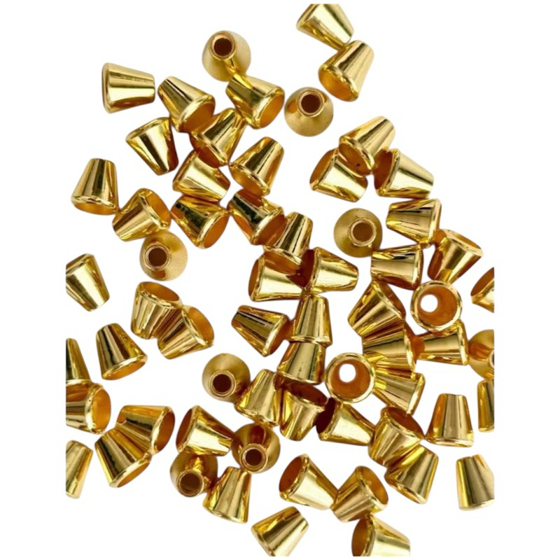 ponteira ABS dourado sino pacote com 100unidades