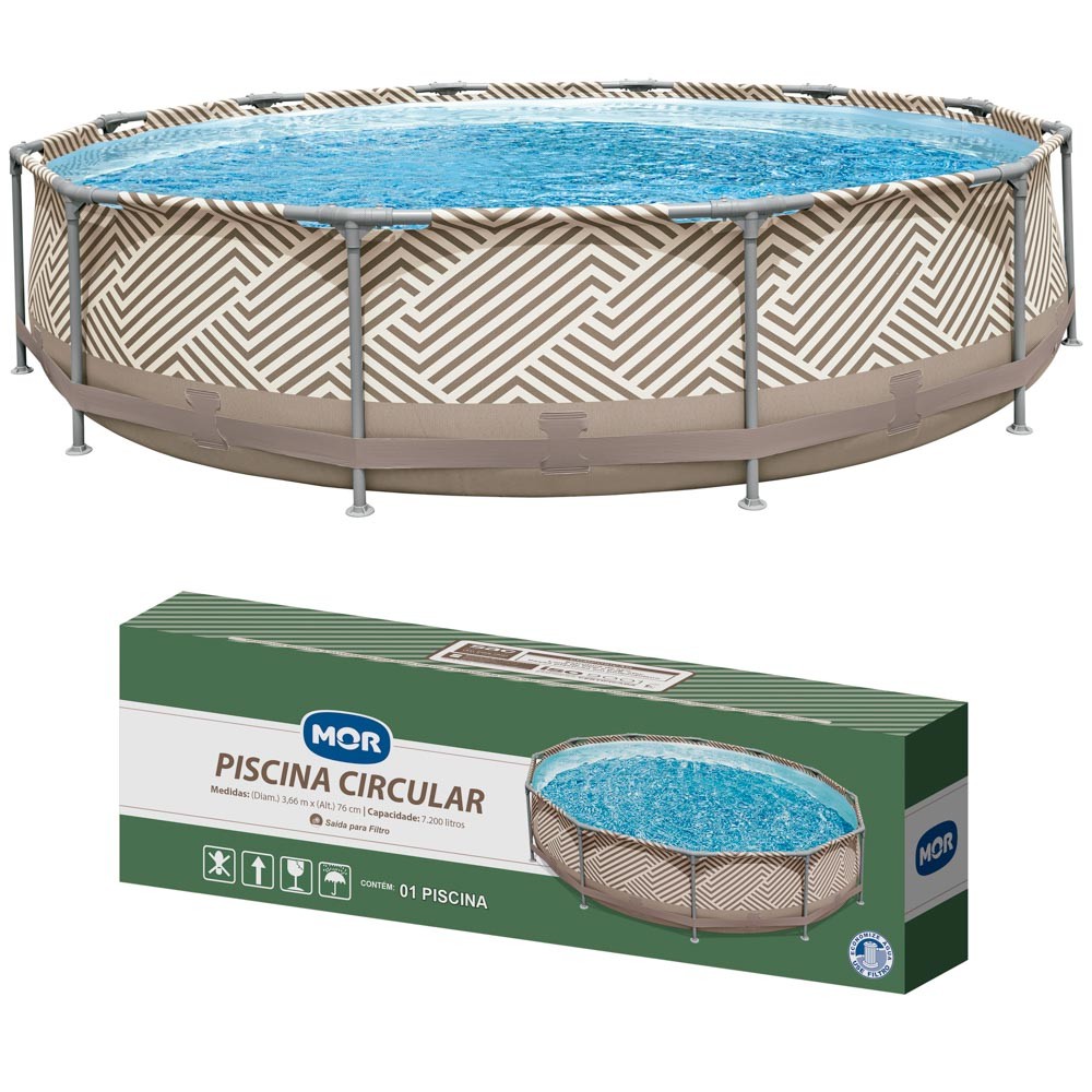 Piscina Redonda Estrutural PVC 7200 Litros – Mor