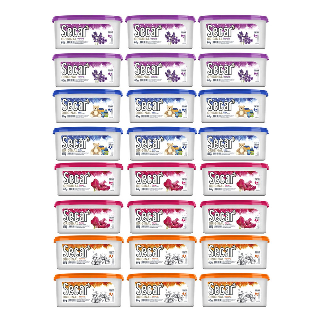 Kit C/ 24un Anti Mofo Secar 80g – Desumidificador, Armario