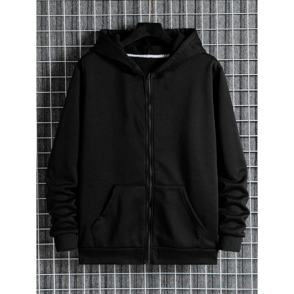 Blusa De Moletom Com Ziper Jaqueta Unissex Canguru Masculino Feminino Capuz e Bolsos Promoção