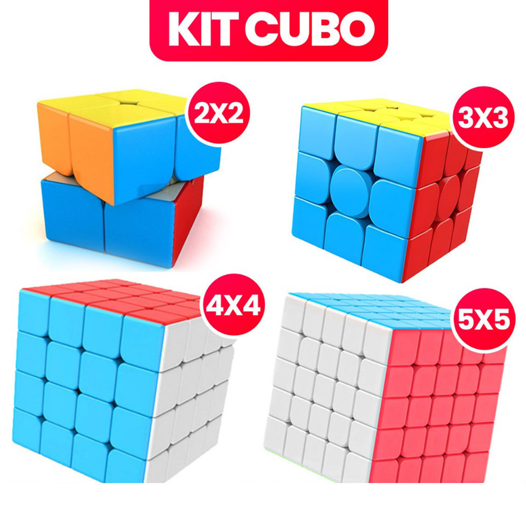 Kit Cubo Mágico Original Profissional Anti-stress Cubo Magico Moyu Brinquedos 2×2/3×3/4×4/5×5/Pirâmi