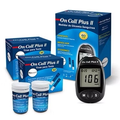 KIT MEDIDOR DE GLICEMIA SANGUíNEA CALL PLUS II