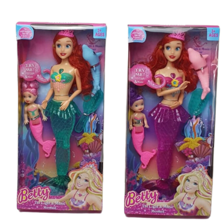 Boneca Ariel Sereia Princesa Brinquedo Infantil Mu