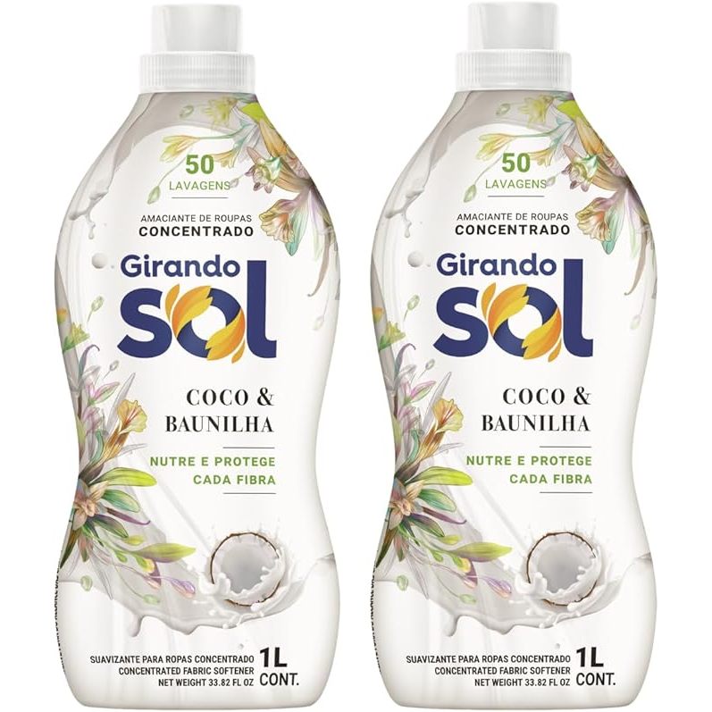 Kit 2 Amaciante Concentrado Girando Sol 1l