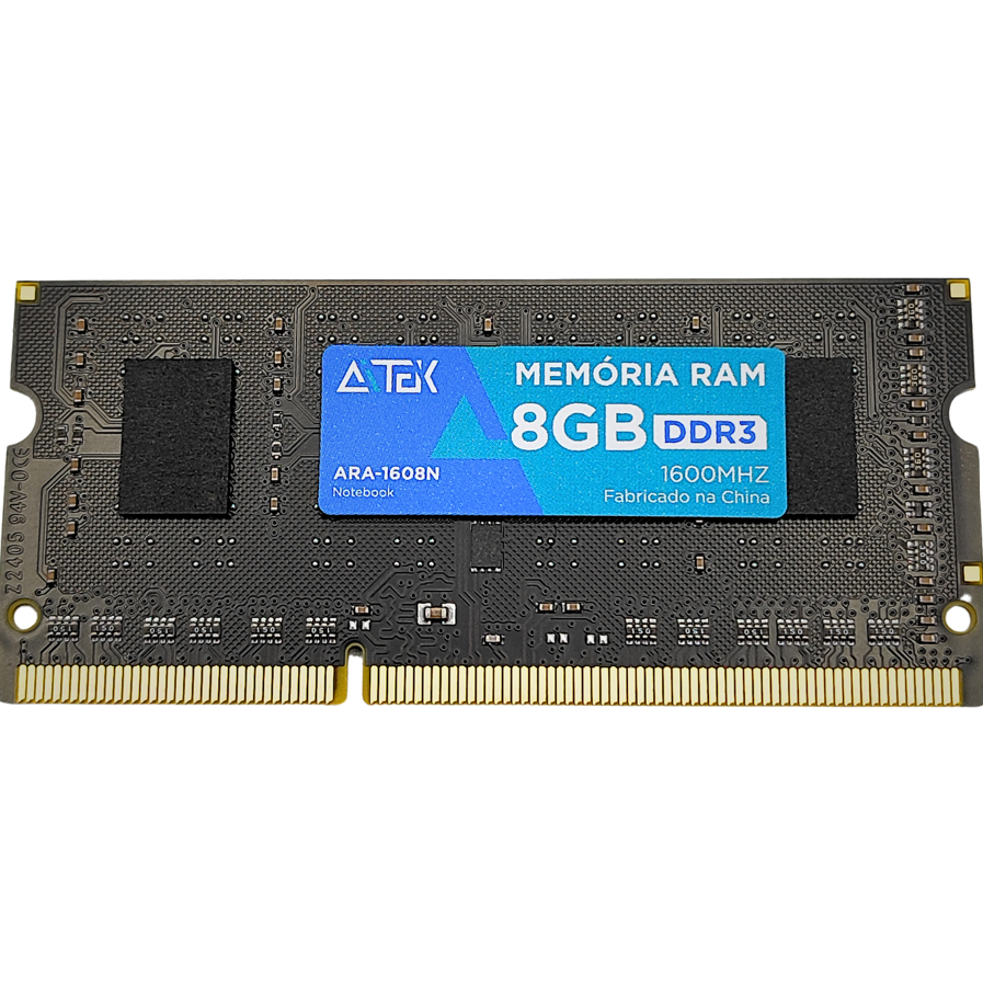 Memória RAM 8GB DDR3 1600MHz Upgrade para Notebook, Baixo Consumo de Energia