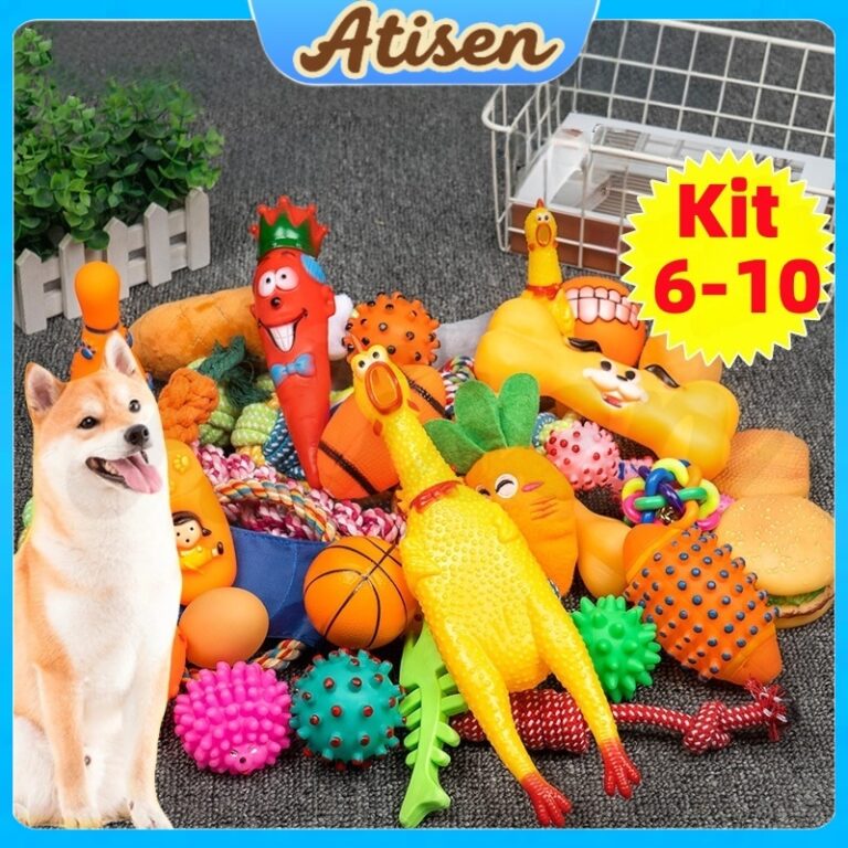 Kit 10/6 Brinquedos Mordedores para Filhotes Alivi