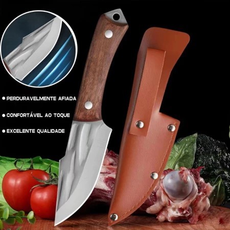 Faca de Desossa Profissional, Faca Cutelo Forjado 
