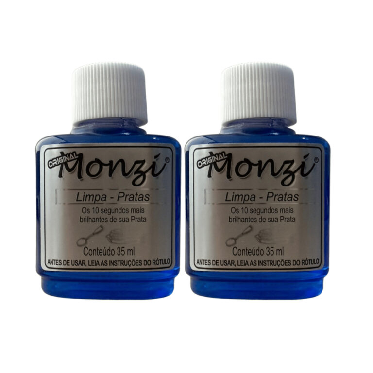 Kit 2 Unidades Limpa Prata Monzi 35ml Brilho Prata