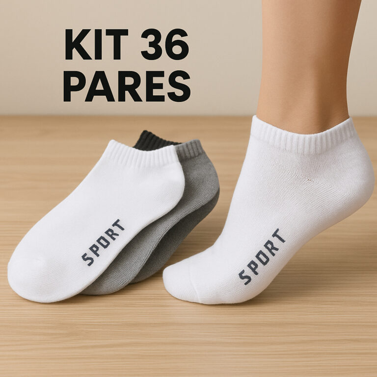 Kit 36 Pares Meia Soquete Masculina e Feminina Can