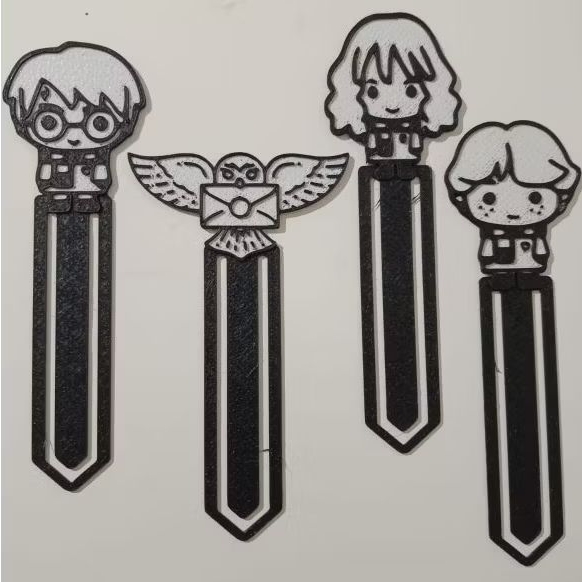 Kit com 4 marcadores para livros Harry Potter