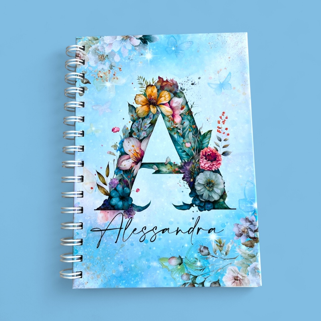 Agenda Personalizada 2026 Borboletas Iniciais – Com Nome