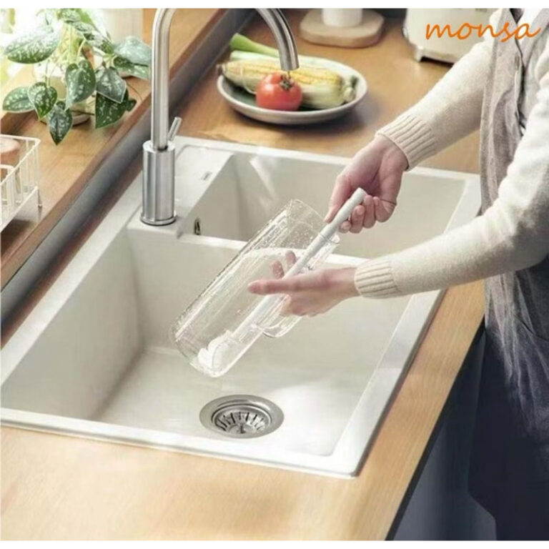 Kit 2 Escovas de Silicone Longa de Limpeza para Co