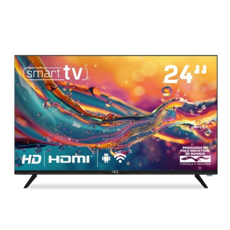 Smart TV HQ 24 HD Tela sem Bordas Sistema Android 