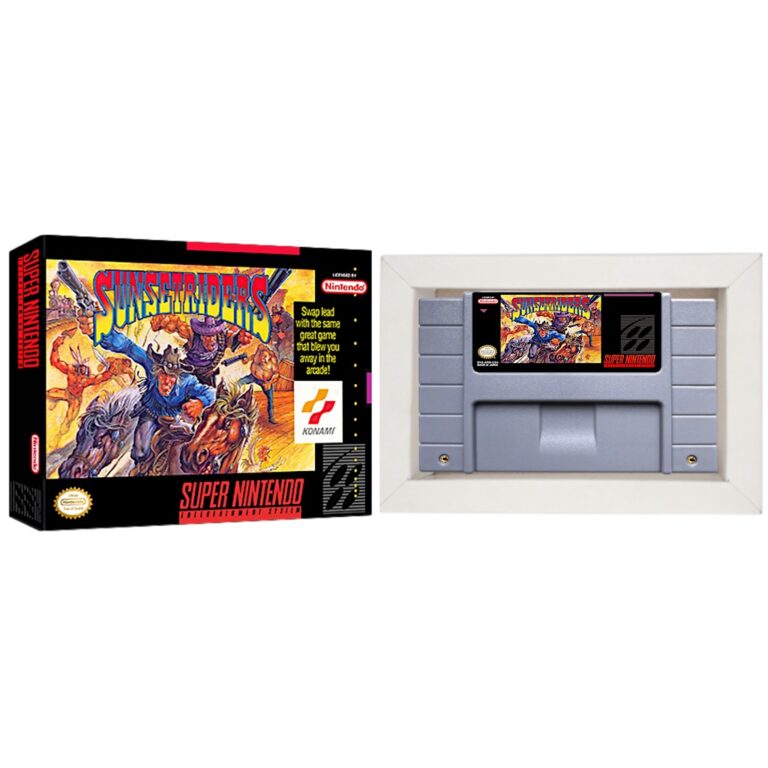 Cartucho de Super Nintendo Sunset Riders com Caixa
