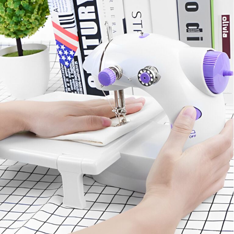 Mini Maquina Costura Portátil Elétrica Pedal Biv