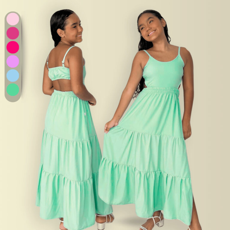 Vestido Alcinha Fenda Infantil Juvenil Mocinha Ver