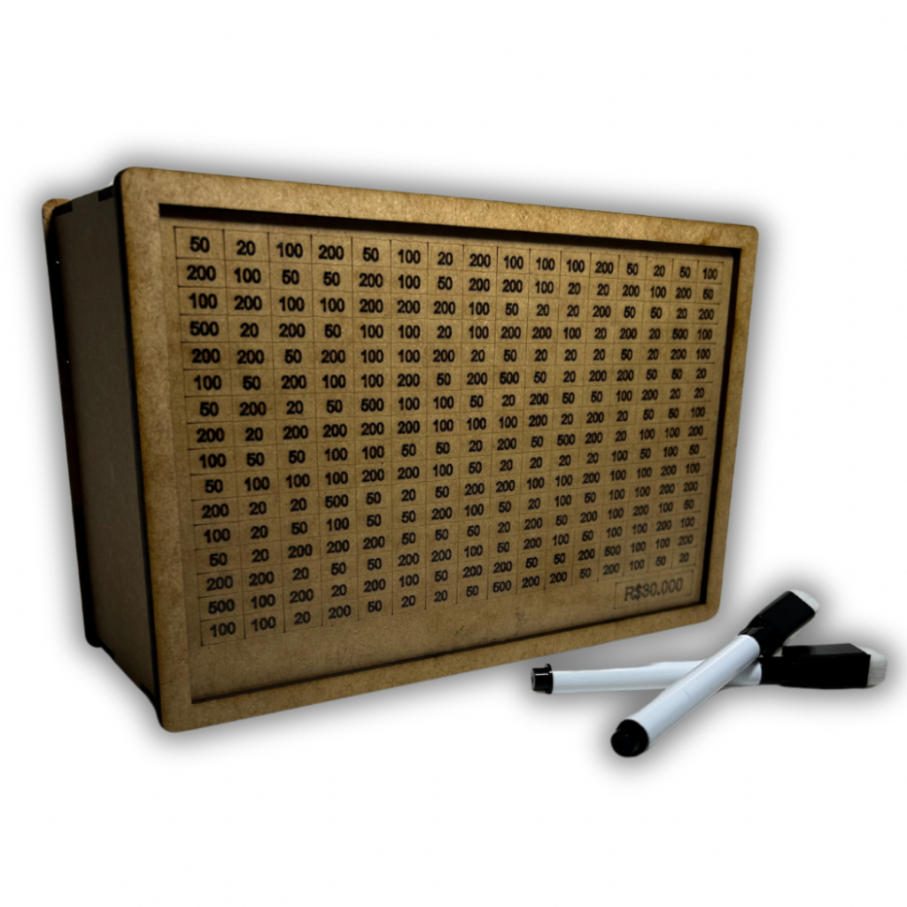 Cofre Desafio 1mil 5mil 10mil 20mil 30mil Caixa Método Japonês