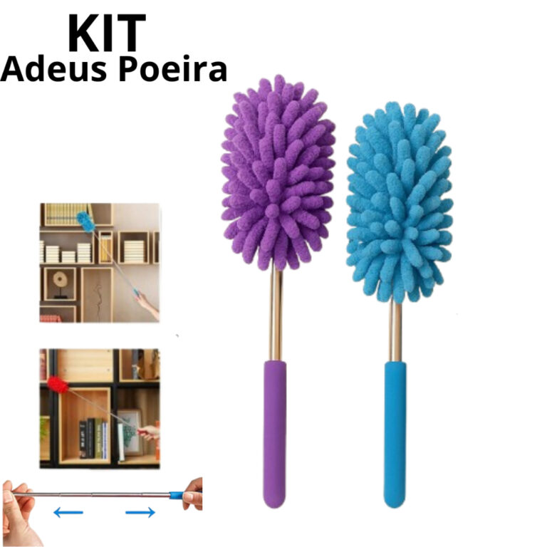 Kit Espanadores de Pó Microfibra Chenille Extens�