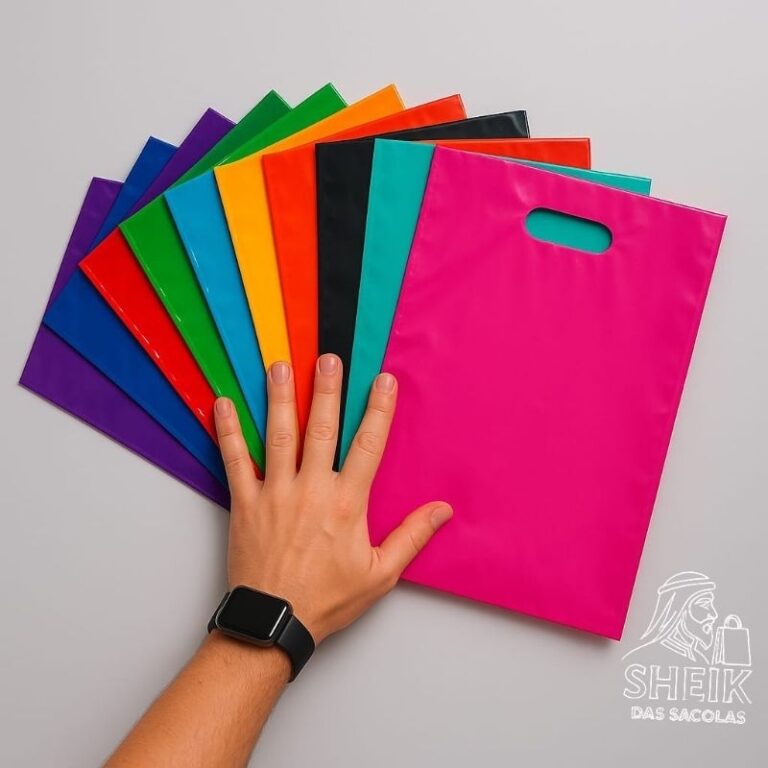 100 Un Sacolas Plasticas Boca De Palhaço Para Loj