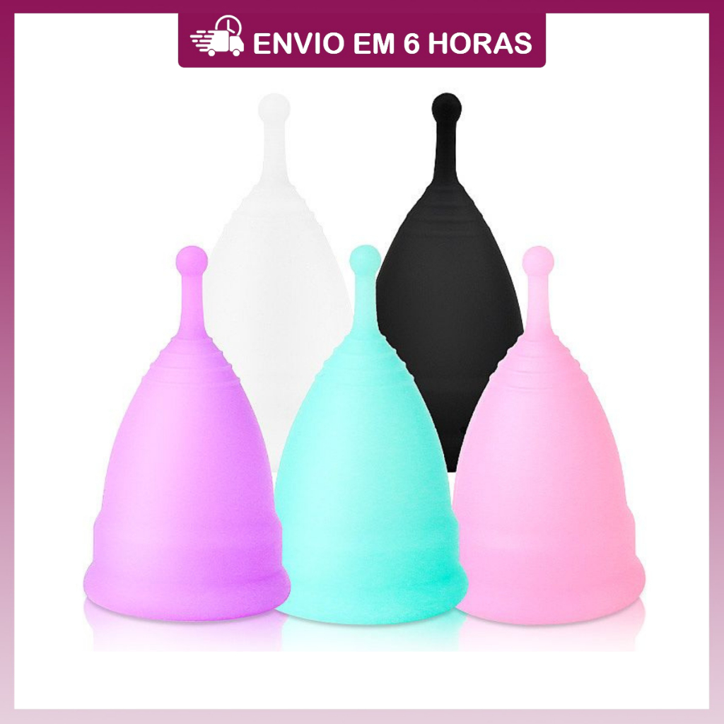 Kit Coletor Menstrual Silicone Aveludado Lavável Reutilizável 2 Unidades