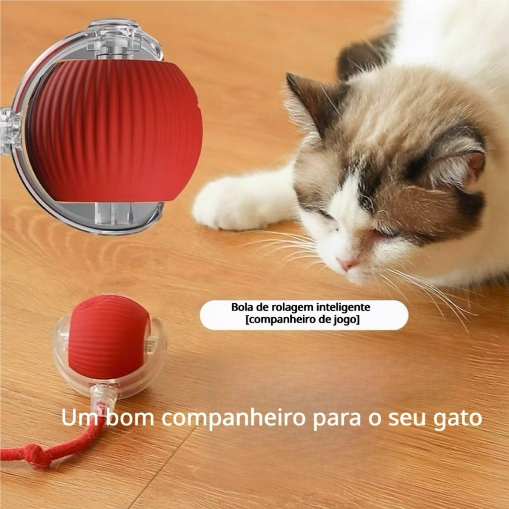 Bola de rolamento automática, brinquedo interativo para filhotes, treinamento elétrico para cães