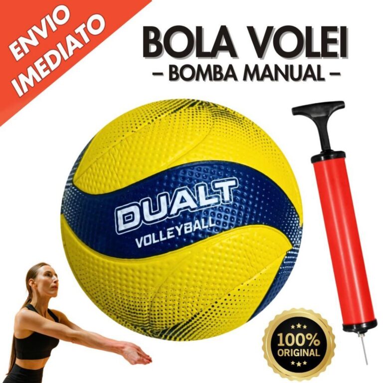 Bola de Volei + Bomba Para Encher Dualt  SoftMax M